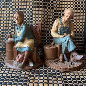 Vintage Tom Clark & Rachel churning butter